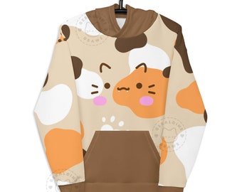 Calico Hoodie | Cute Cat Hoodie Sweatshirt | Kawaii Neko Winter Sweater | Japanese Kawaii Aesthetic Sweatshirt