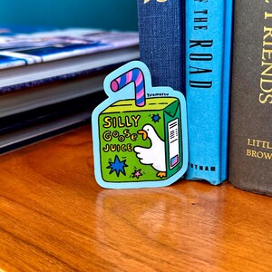 Silly Goose Juice Sticker | Funny matte sticker for laptop, water bottle, notebook