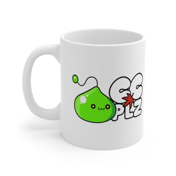 MapleStory CCPLZ Green Slime 11 oz. Coffee Mug | Video Game Mug | Geeky Gamer Mugs | Cute Green Slime Character | Kawaii Game Character