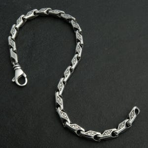 Handcrafted Sterling Silver Link Bracelet: Chunky 5mm Chain