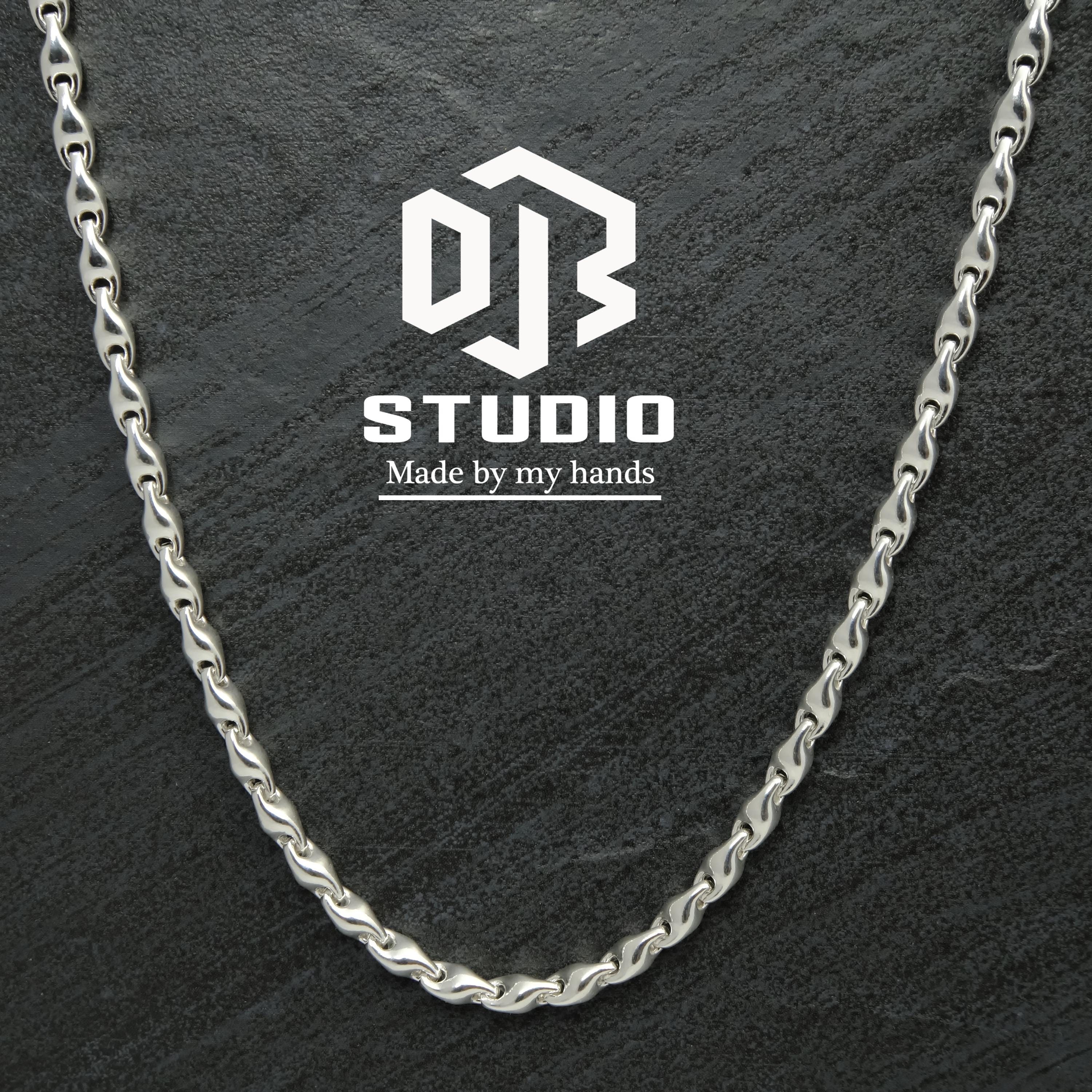 Triangular Link Chain 4.5mm Handcrafted Solid 925 Sterling Silver Round Triangle Link Chain ...