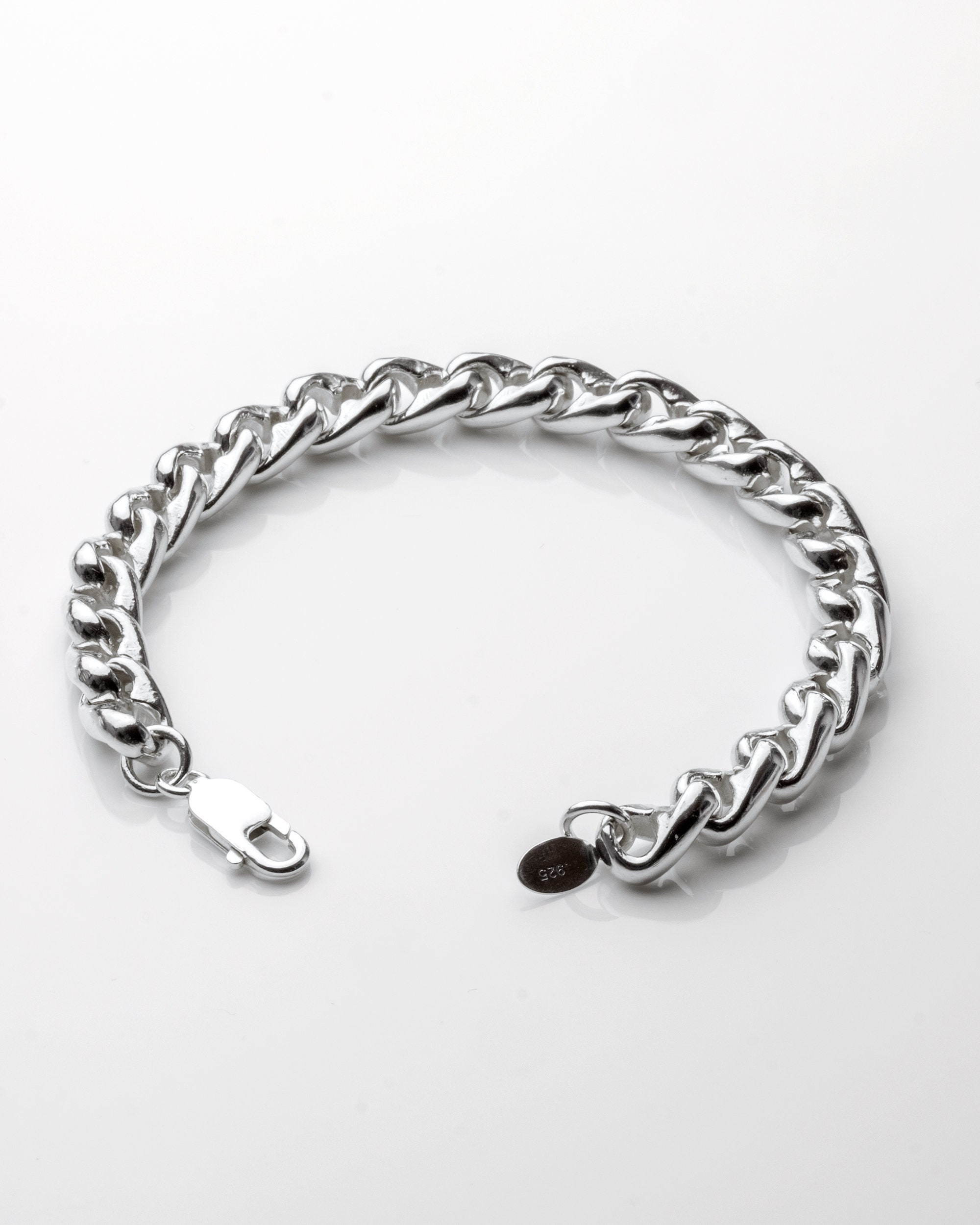 Sterling Silver Bracelet Chunky Strong and heavy .925 Solid Etsy