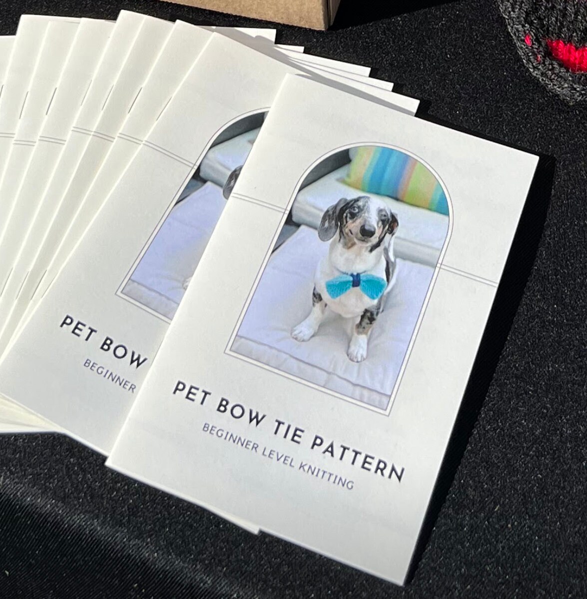 DIY Kit Pet Bow Tie, Dog Bow Tie Pattern, Cat Bow Tie, Knitting