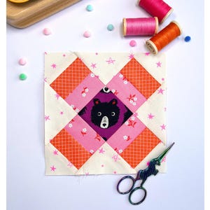 Nexus Quilt Block Pattern; PDF Instant Download; Foundation Pieced Patchwork Block; 6 sizes.