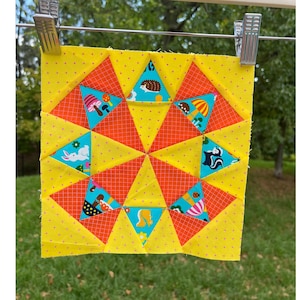 Friendship Wreath Quilt Block Pattern; PDF Instant Download; Foundation Pieced; Patchwork Block; 3 Sizes