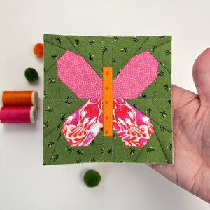 My Butterfly Quilt Block Pattern; PDF instant download; Modern Patchwork Pattern; Spring FPP Block; Easter Paper Pieced Block; 5 Sizes.