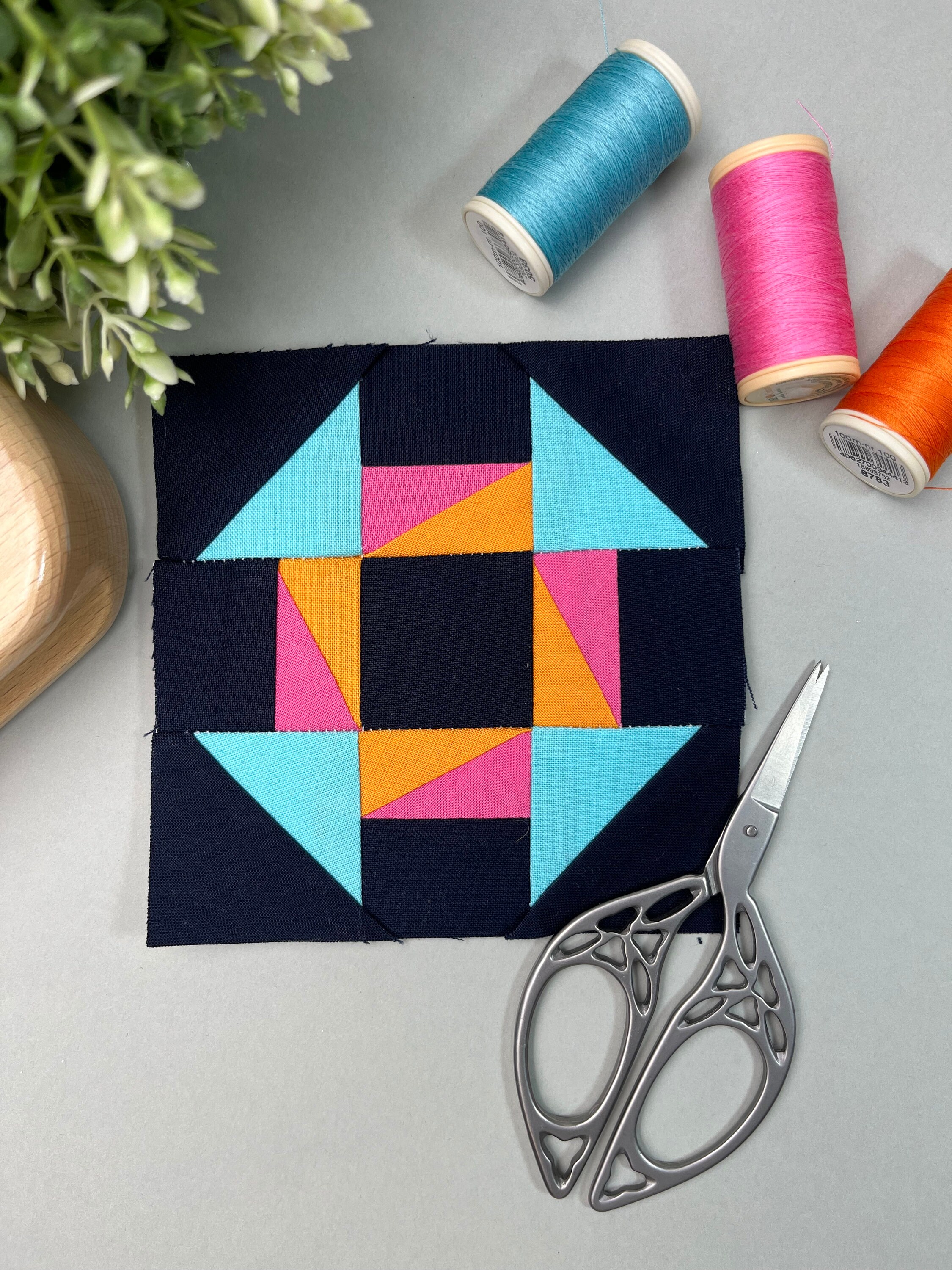 Fusion Dash Quilt Block Pattern PDF Instant Download Modern Churn Dash ...