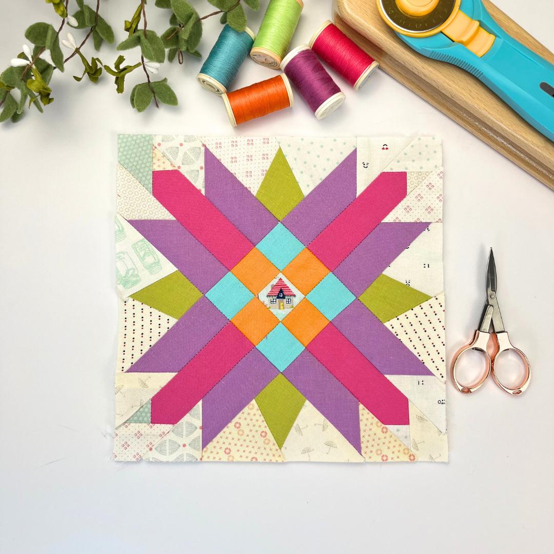 Lumina Star Quilt Block Pattern; PDF Instant Download; Foundation ...
