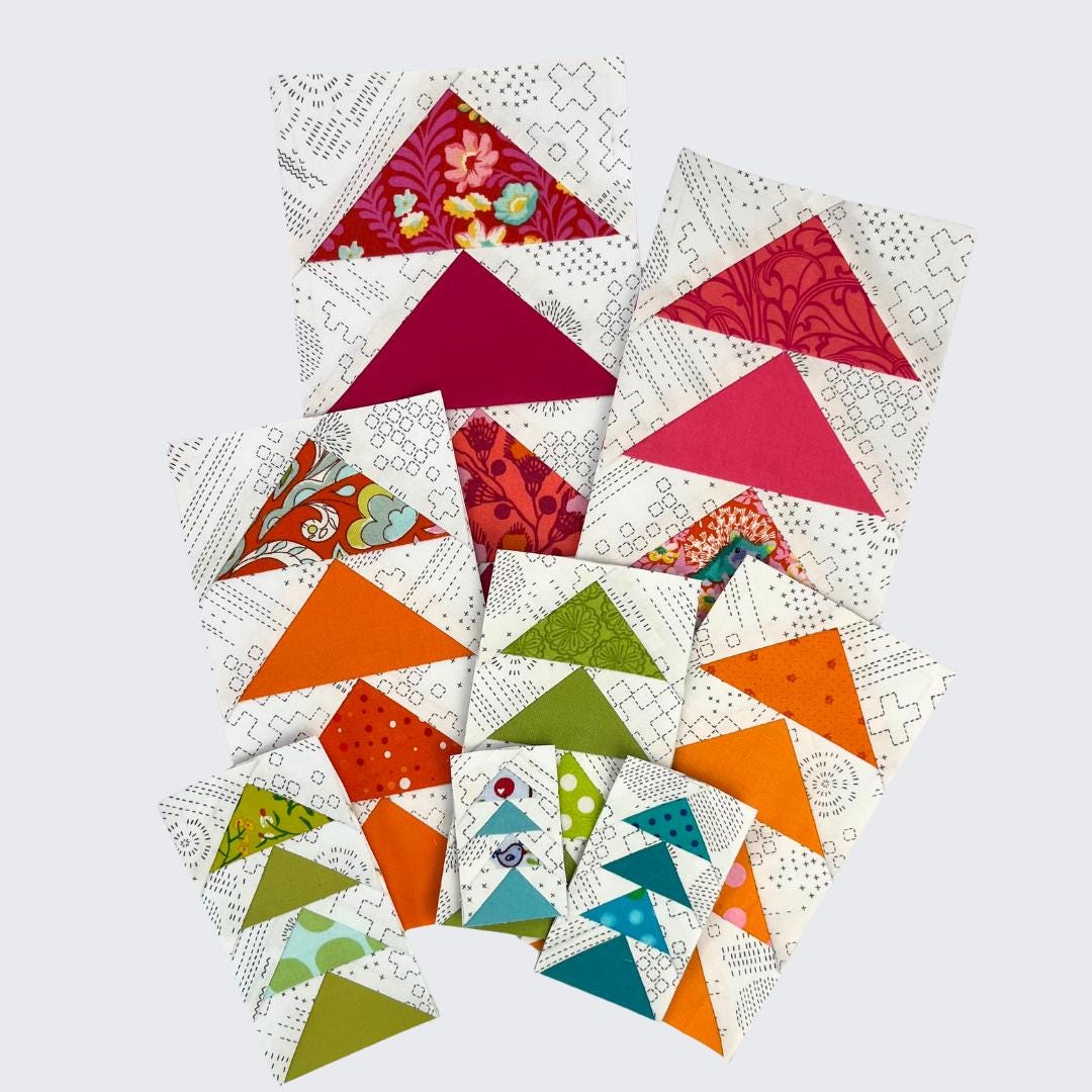 Flying Geese Quilt Pattern | Foundation Pieced PDF | Easy Quilt Pattern ...