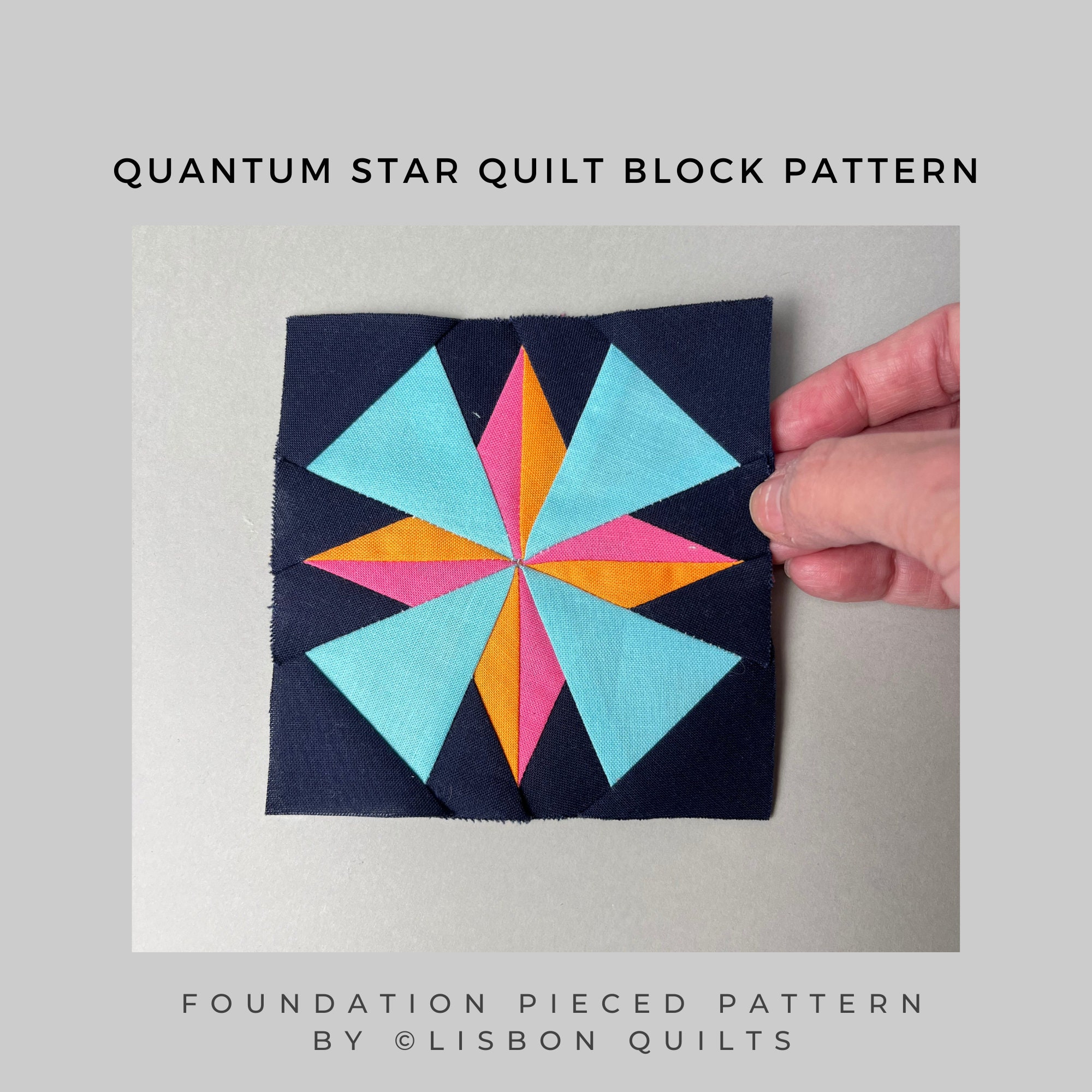 Quantum Star Quilt Block Pattern; PDF Instant Download; Foundation ...