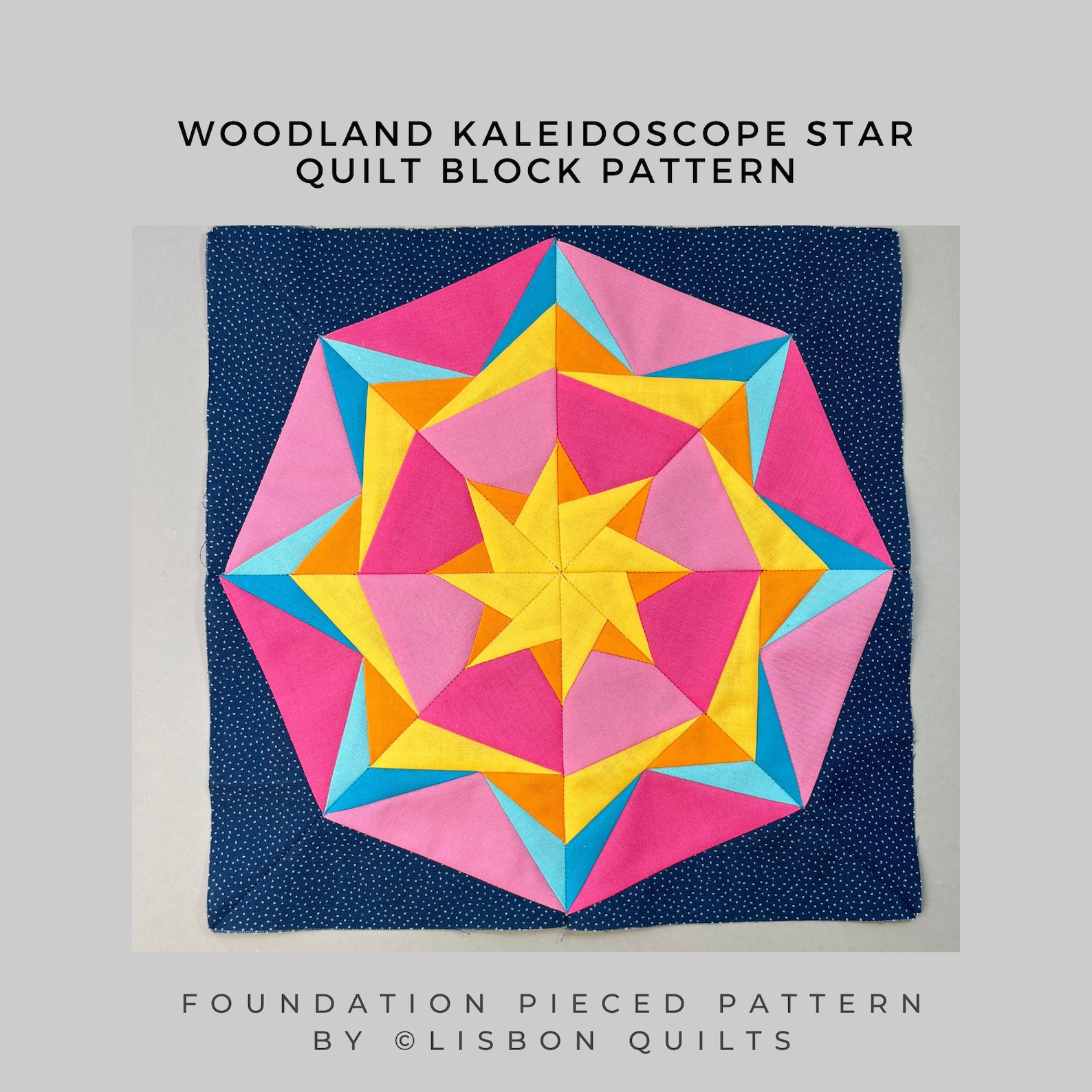 Woodland Star Quilt Block Pattern; PDF Instant Download; Foundation ...