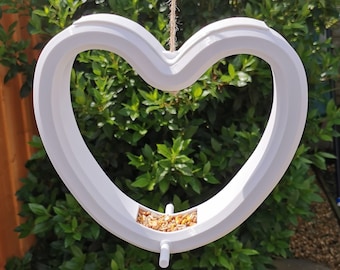 Heart Shaped Bird Feeder: Hanging Garden Bird Feeding Station, Refillable Design
