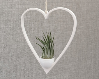 Heart Air Plant Hanger with Pot: Modern Home Decor
