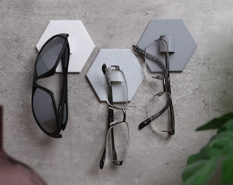 Hexagon Glasses Holder: Stylish Sunglasses Storage Hooks (Pack of 2) Spectacle Hooks