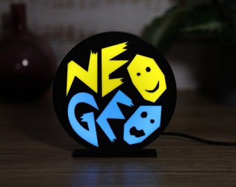 Enseigne LED USB Neo Geo Logo : veilleuse gaming rétro, accessoire de jeu vidéo