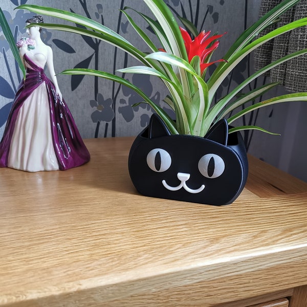 Cat Face Planter, Felix Cat Plant Pot, Cat lover Gift, Quirky Planter, Desk Pot, Indoor Plant Pot, Home Decor, Cute Plant Pot