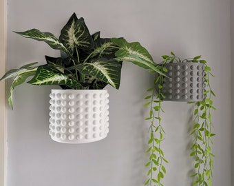Bubble Design Wall Planter: Geometric Indoor Hanging Vase, Wall Mounted Plant Pot