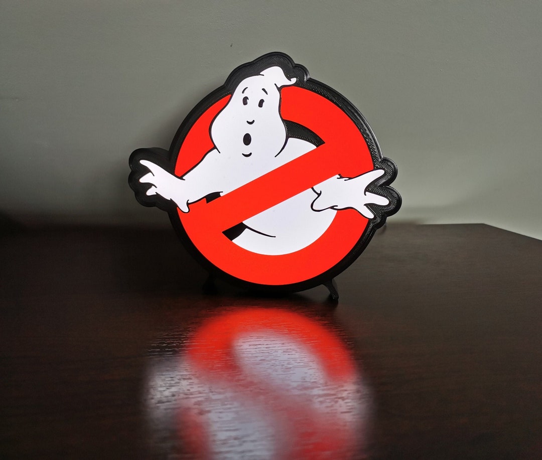 Ghostbusters Logo LED Sign: USB Powered Ghost Busters Lamp, Night