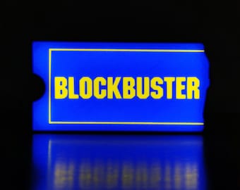 Blockbuster Video LED USB Sign, Collectable Movie Rental Logo, Movie Sign, Film Store, Retro Movie, USB Night Light, Hot Toys Display
