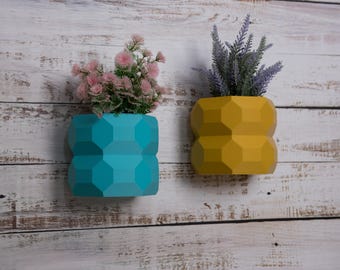 Indoor Wall Planter, Modern Geometric Design, Wall Plant Pot, Home Decor