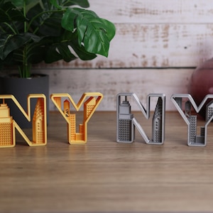 New York Freestanding Letter Print, New York City Ornaments, New York Art, Travel Gift, Home Decor Gifts