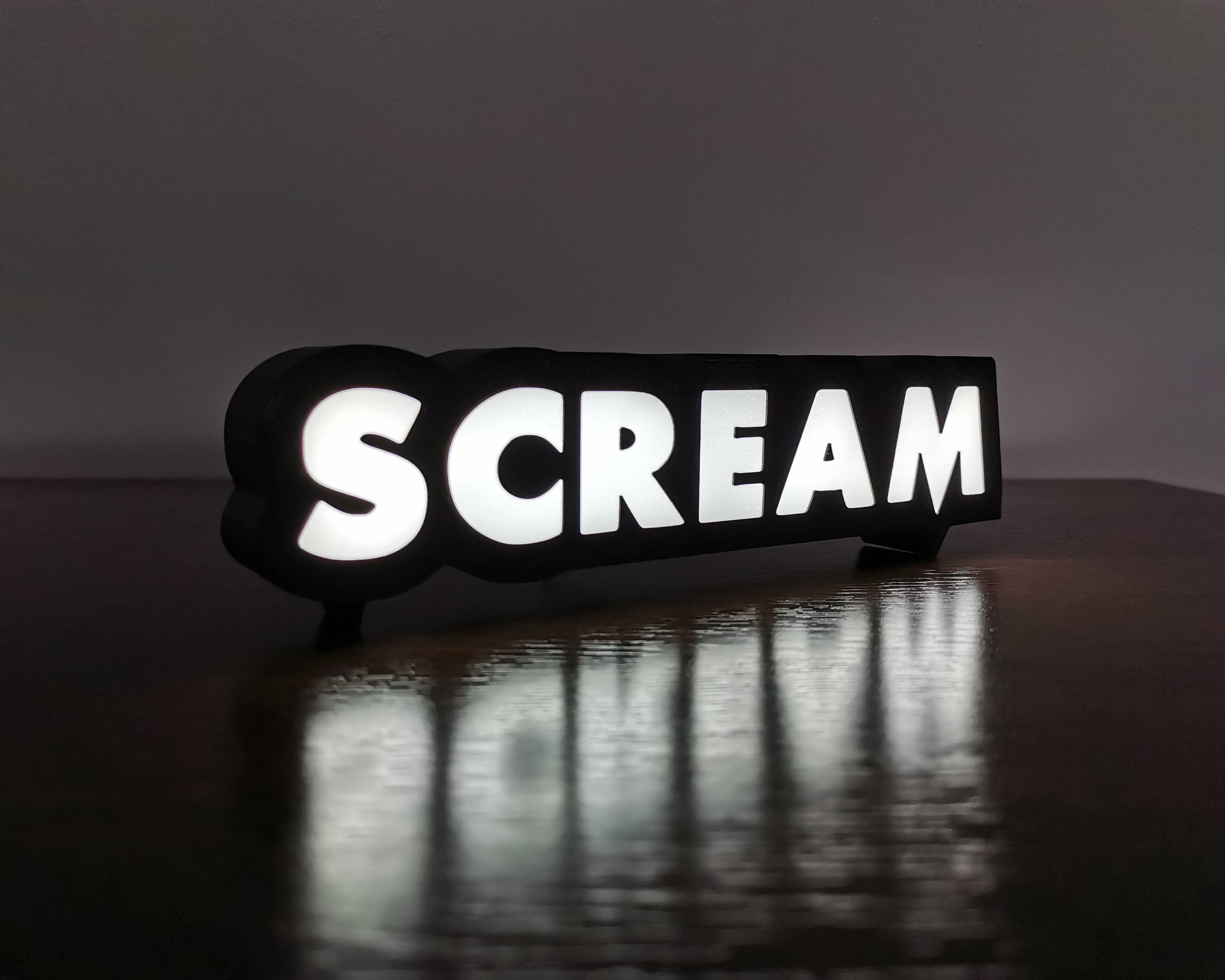 Scream Movie Logo, USB Movie Sign, Film Prop, Retro Movie