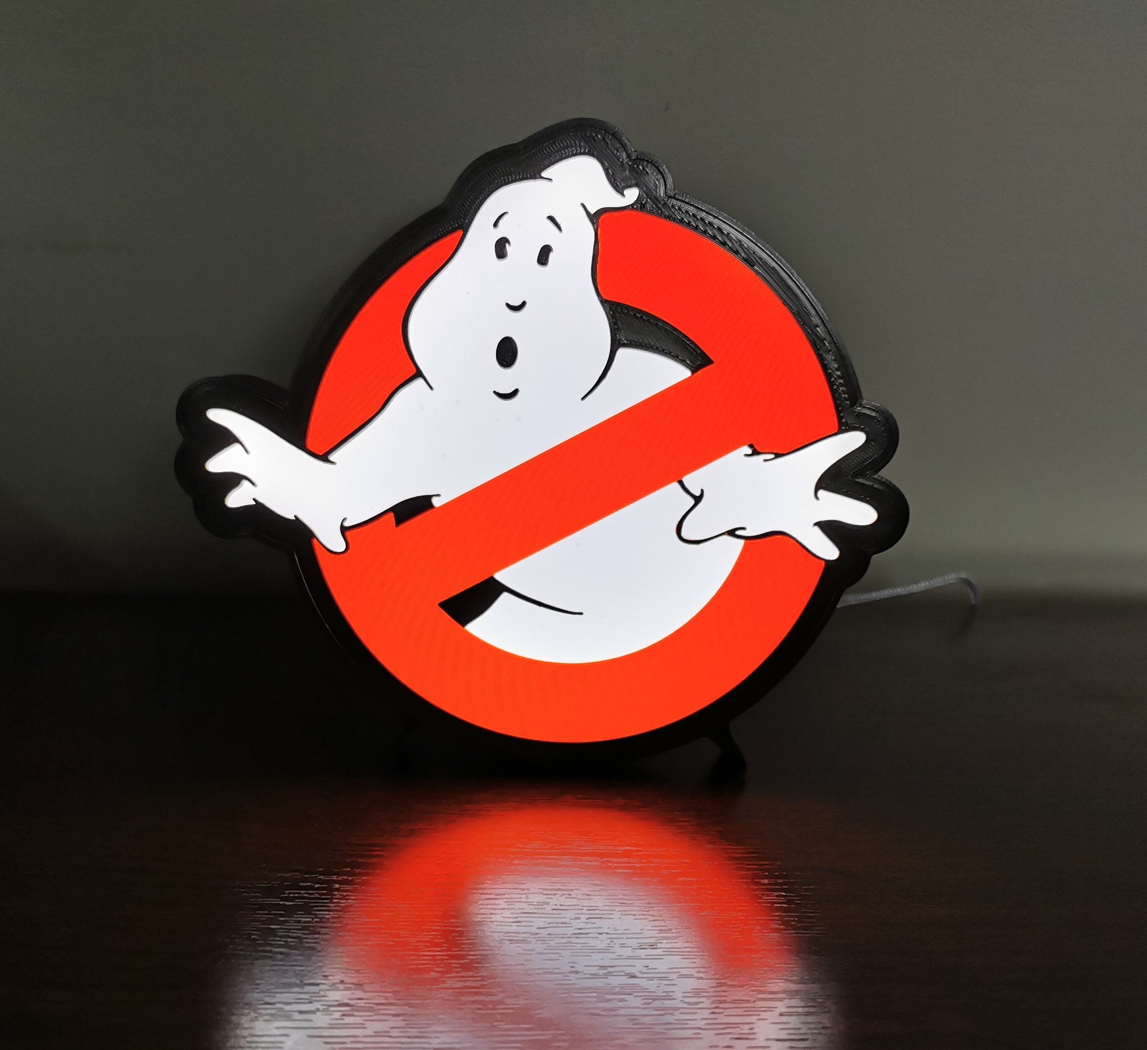 Ghostbusters Logo LED Sign: USB Powered Ghost Busters Lamp, Night