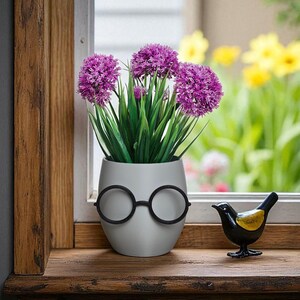 Cache-pot original avec verres : pots à crayons, décoration sur le thème du potier, jardinière amusante, décoration de bureau image 6