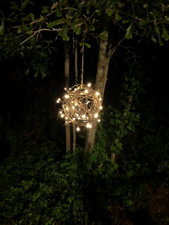 Solar lighted grapevine balls Etsy