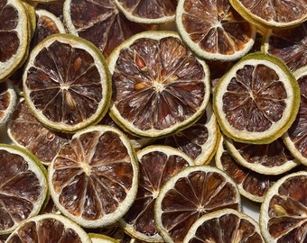 Dried Green Lemon / Lime Slices For Drinks, Cakes, Home Baking, Citrus, Cocktails, Decorations. Biodegradable packaging. Vegan. Edible.