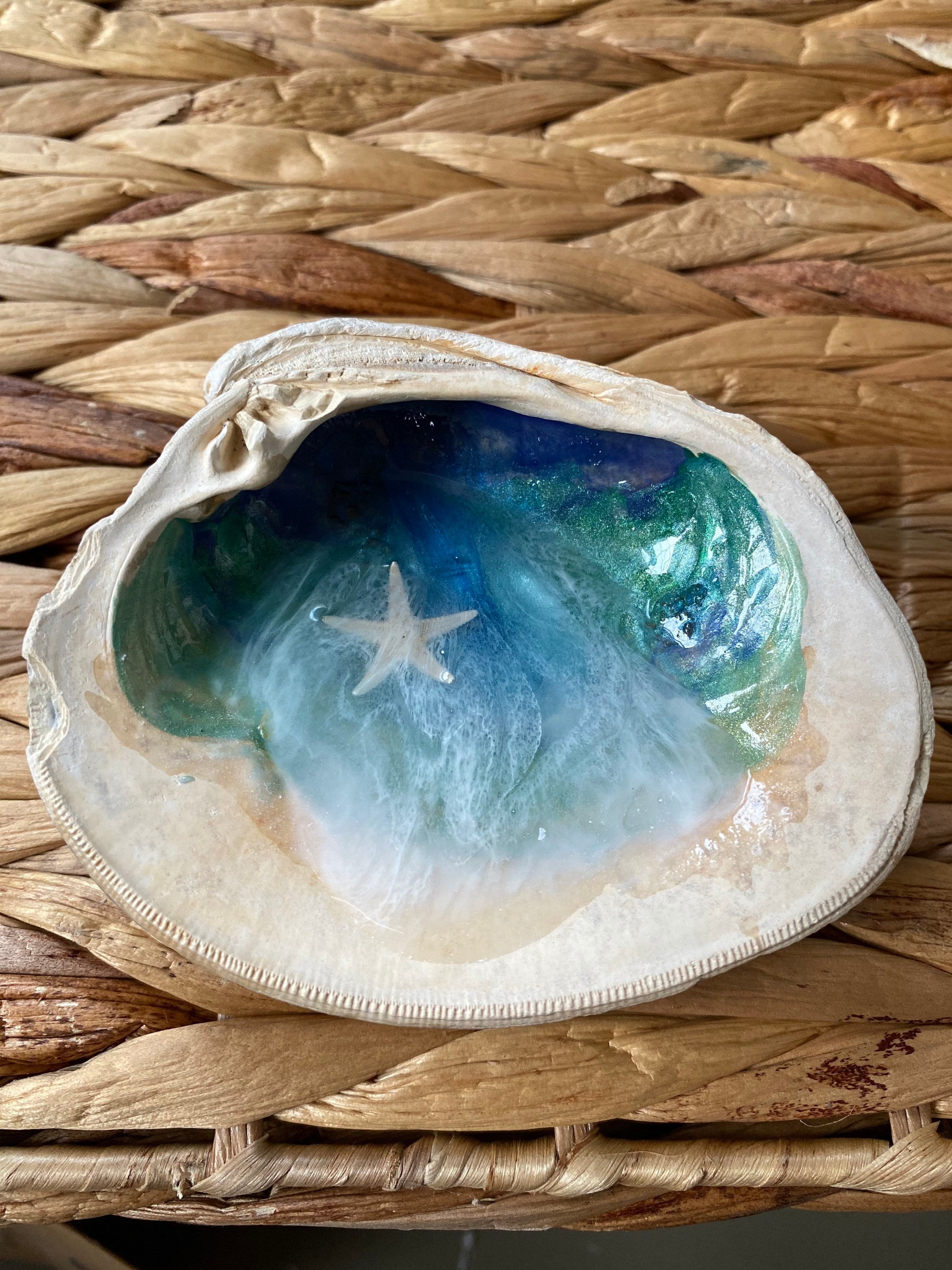 Ocean Inside a Shell Resin Art for Beach Lovers Original Etsy