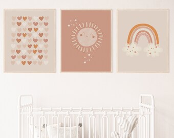 Set of Two Nursery Prints Kids Printable Wall Art Instant - Etsy