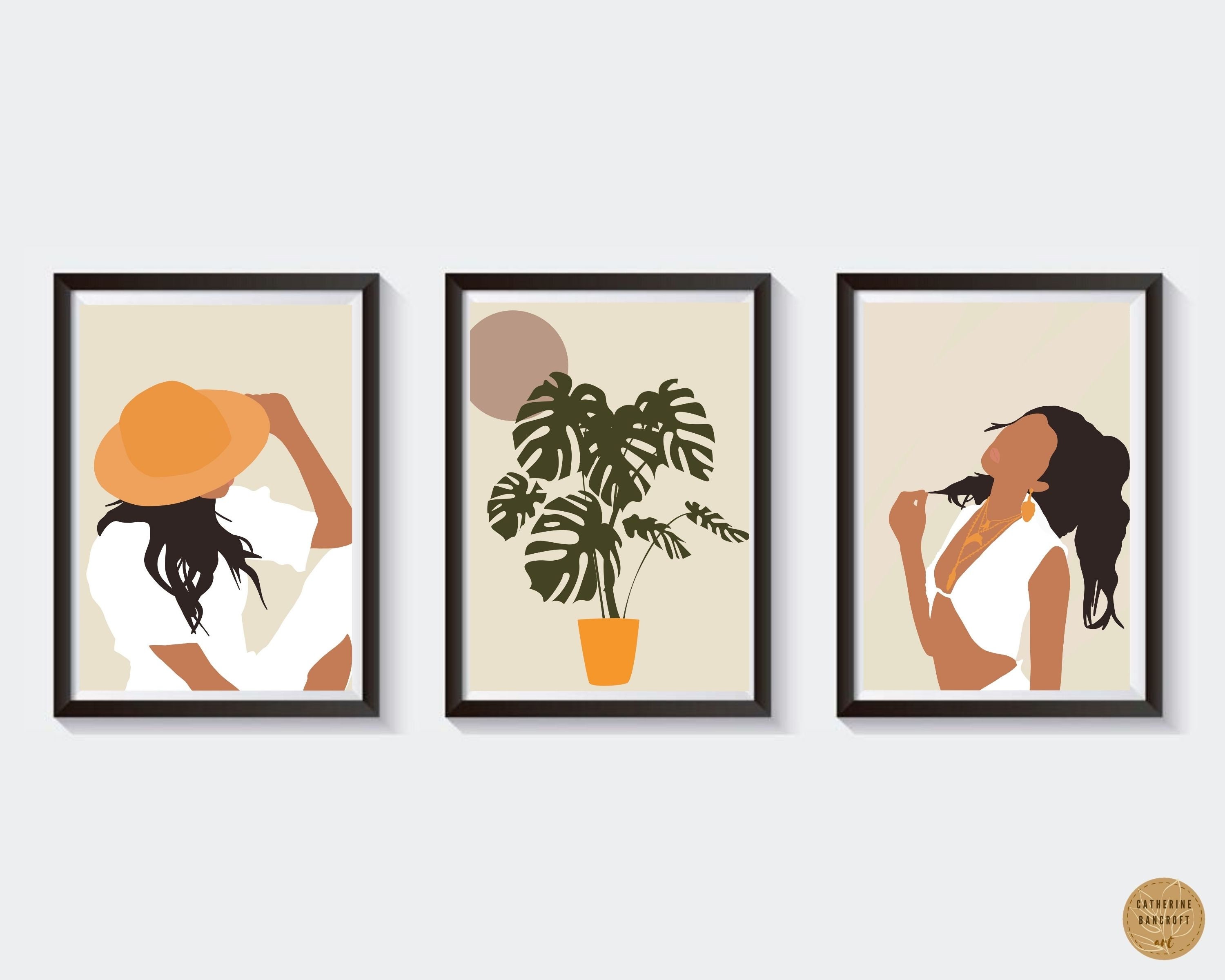 Mid Century Modern Art Print | Abstract Woman Portrait Wall Art ...