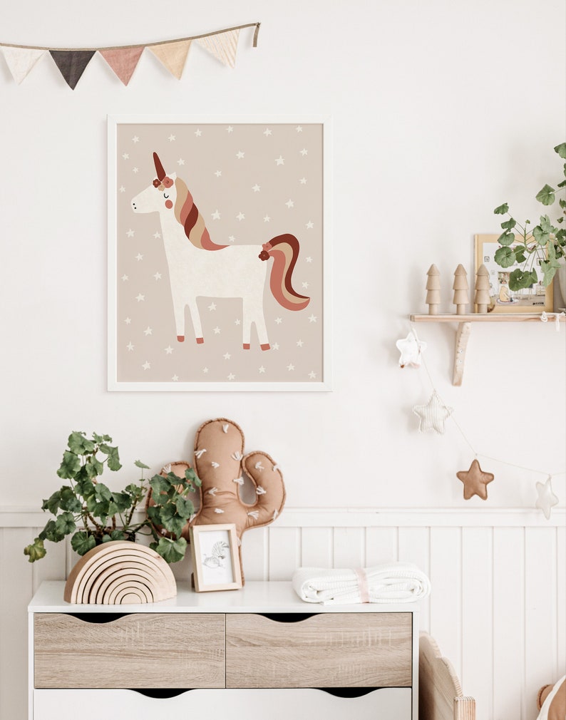 Unicorn Boho Nursery Printable Wall Art Nursery Decor | Etsy