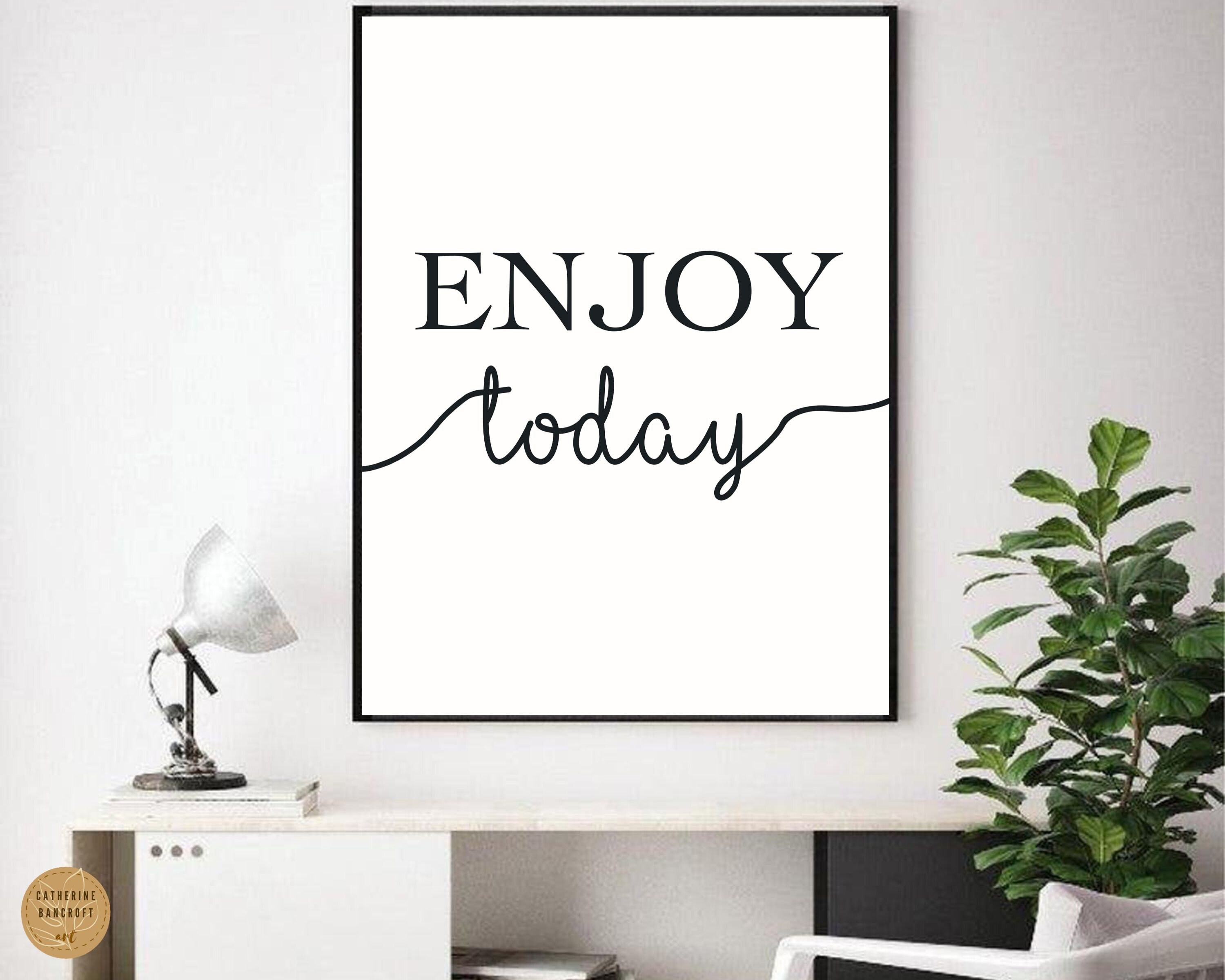 Monochrome Art Life Quote Print Black and White Print Printable Wall ...