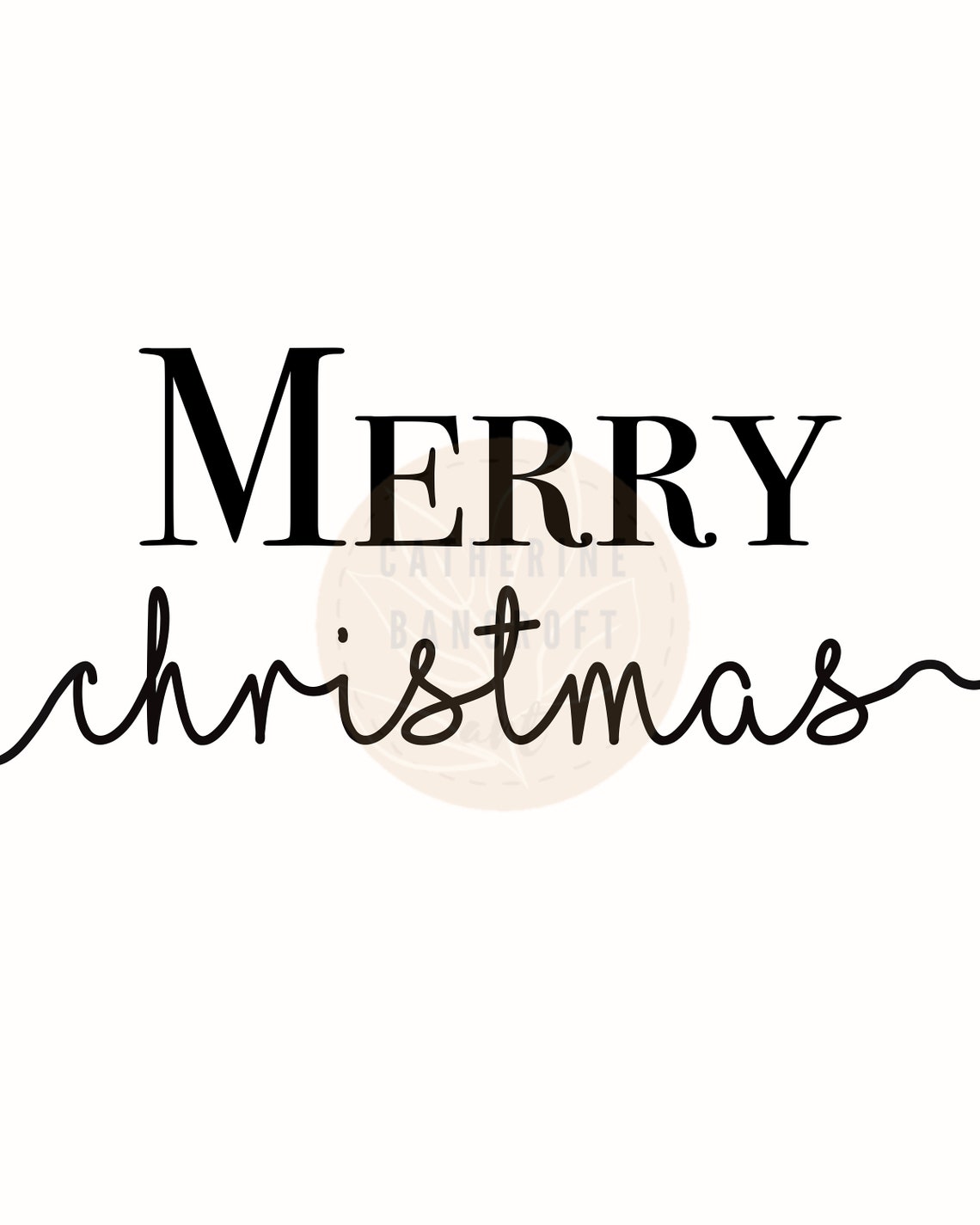 Merry Christmas Quote Wall Art Print Digital Download Etsy