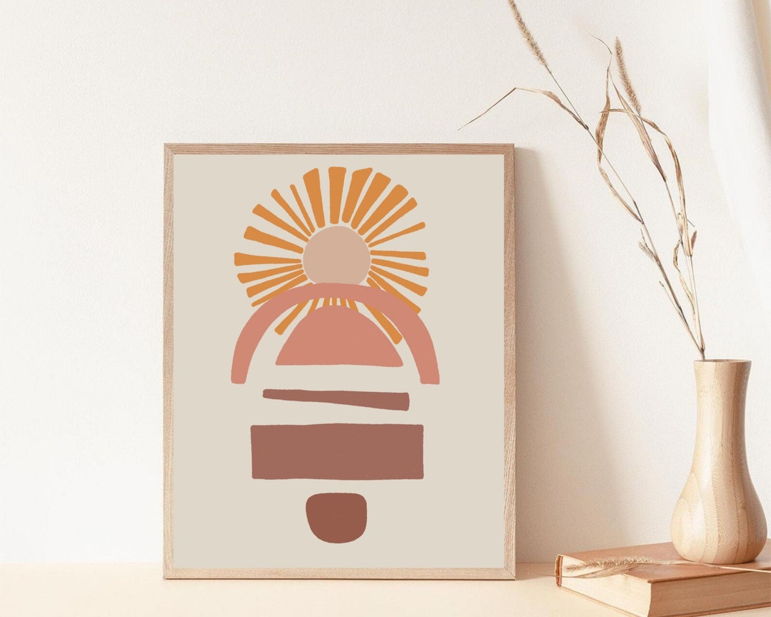 Boho Wall Decor | Digital Download | Large Wall Art | Minimalist Art ...