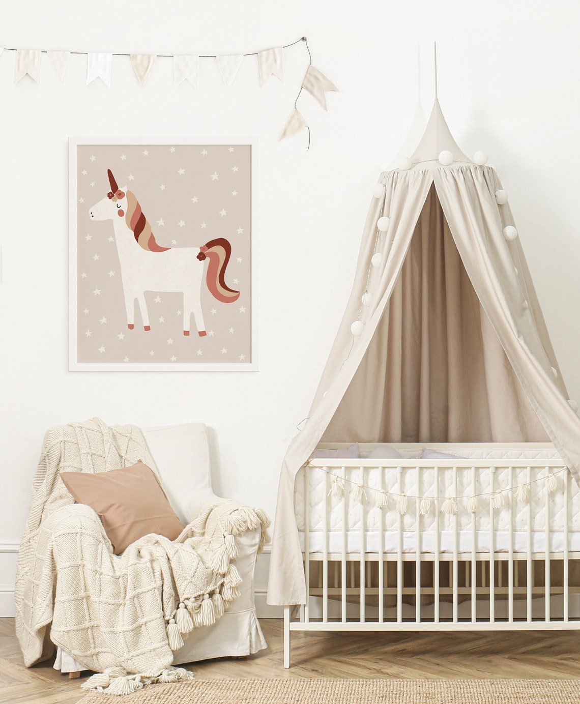 Unicorn Boho Nursery Printable Wall Art Nursery Decor | Etsy