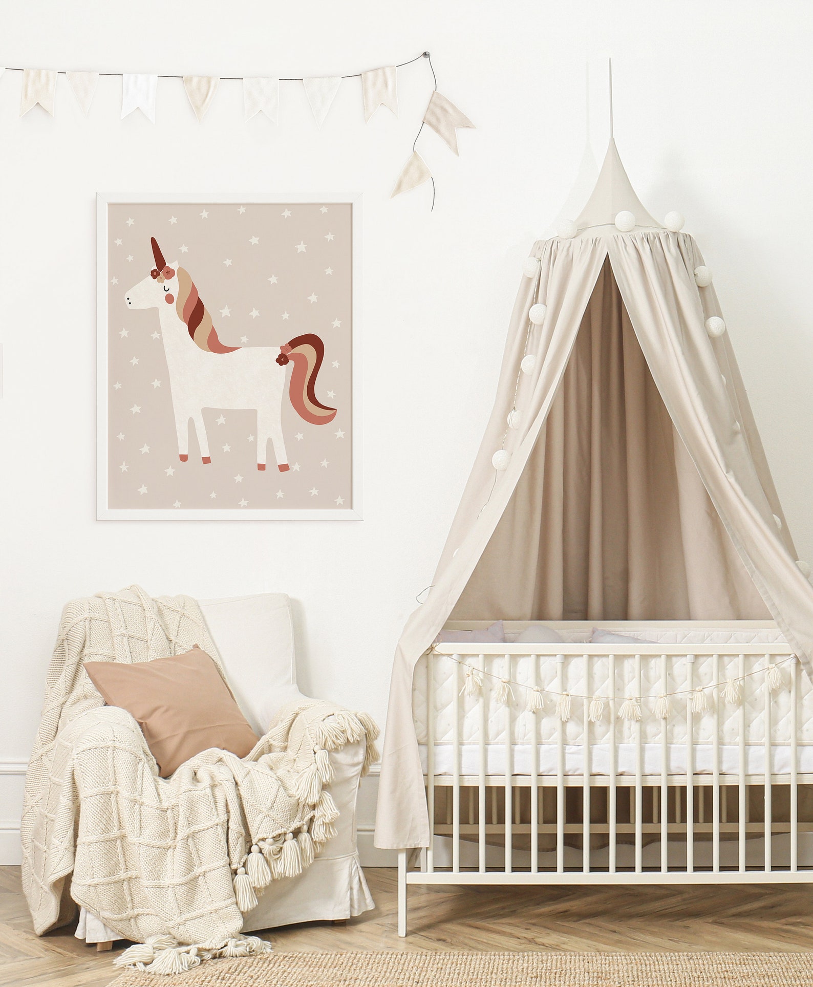 Unicorn Boho Nursery Printable Wall Art Nursery Decor | Etsy