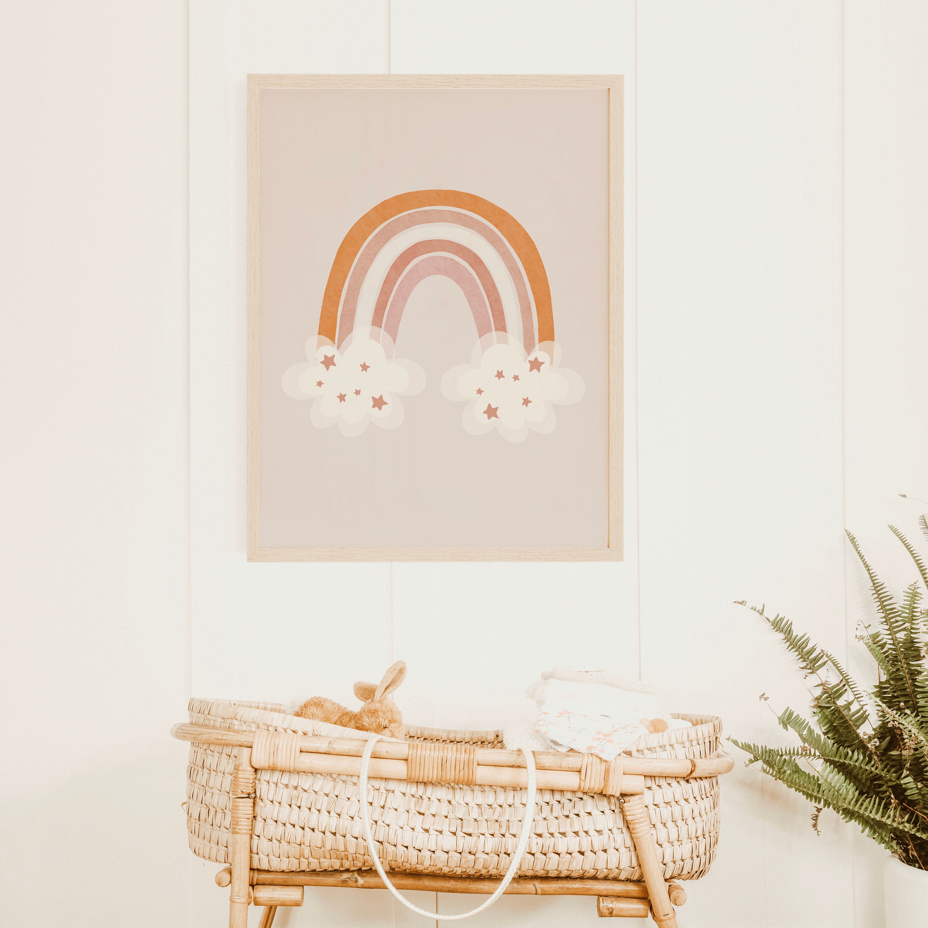 Neutral Rainbow Boho Nursery Printable Wall Art, Nursery Decor ...