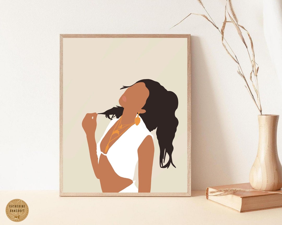Mid Century Modern Art Print | Abstract Woman Portrait Wall Art ...