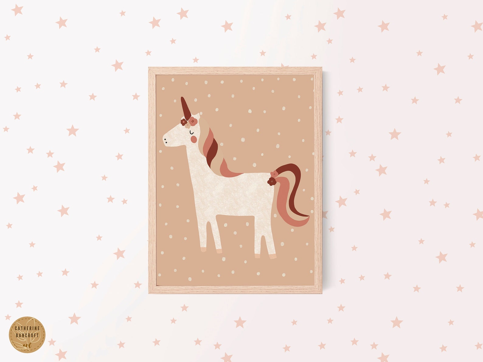 Unicorn Boho Nursery Printable Wall Art Nursery Decor Etsy