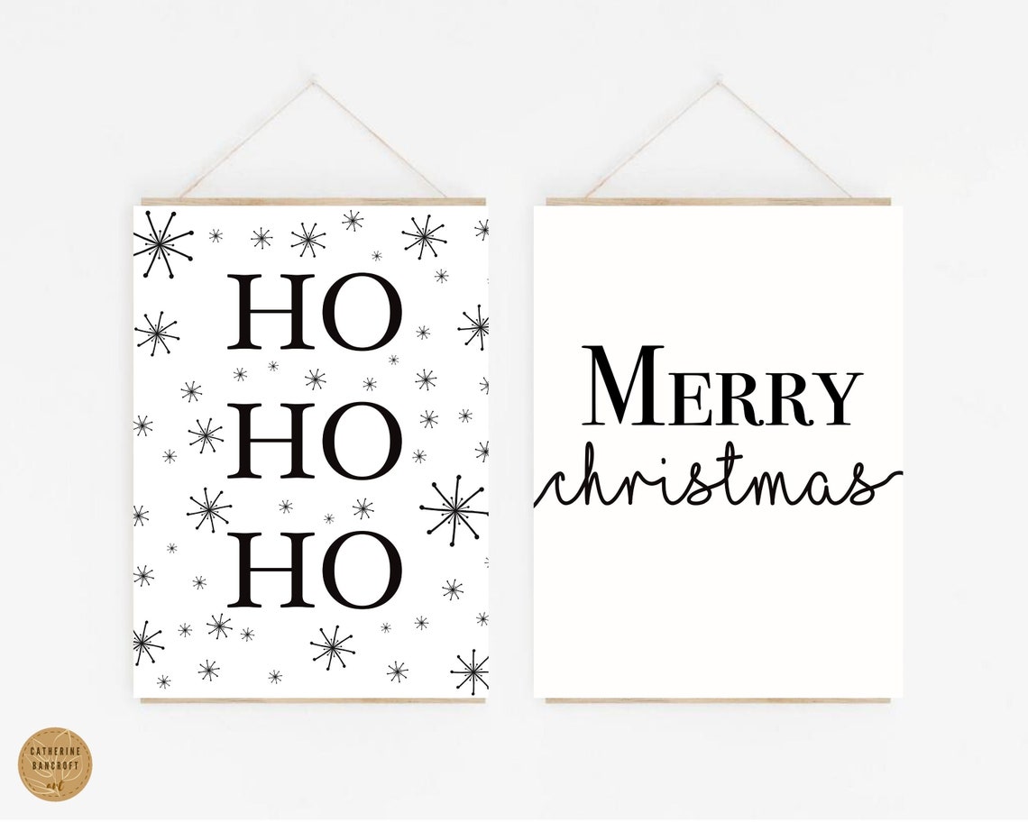 Merry Christmas Quote Wall Art Print Digital Download Etsy