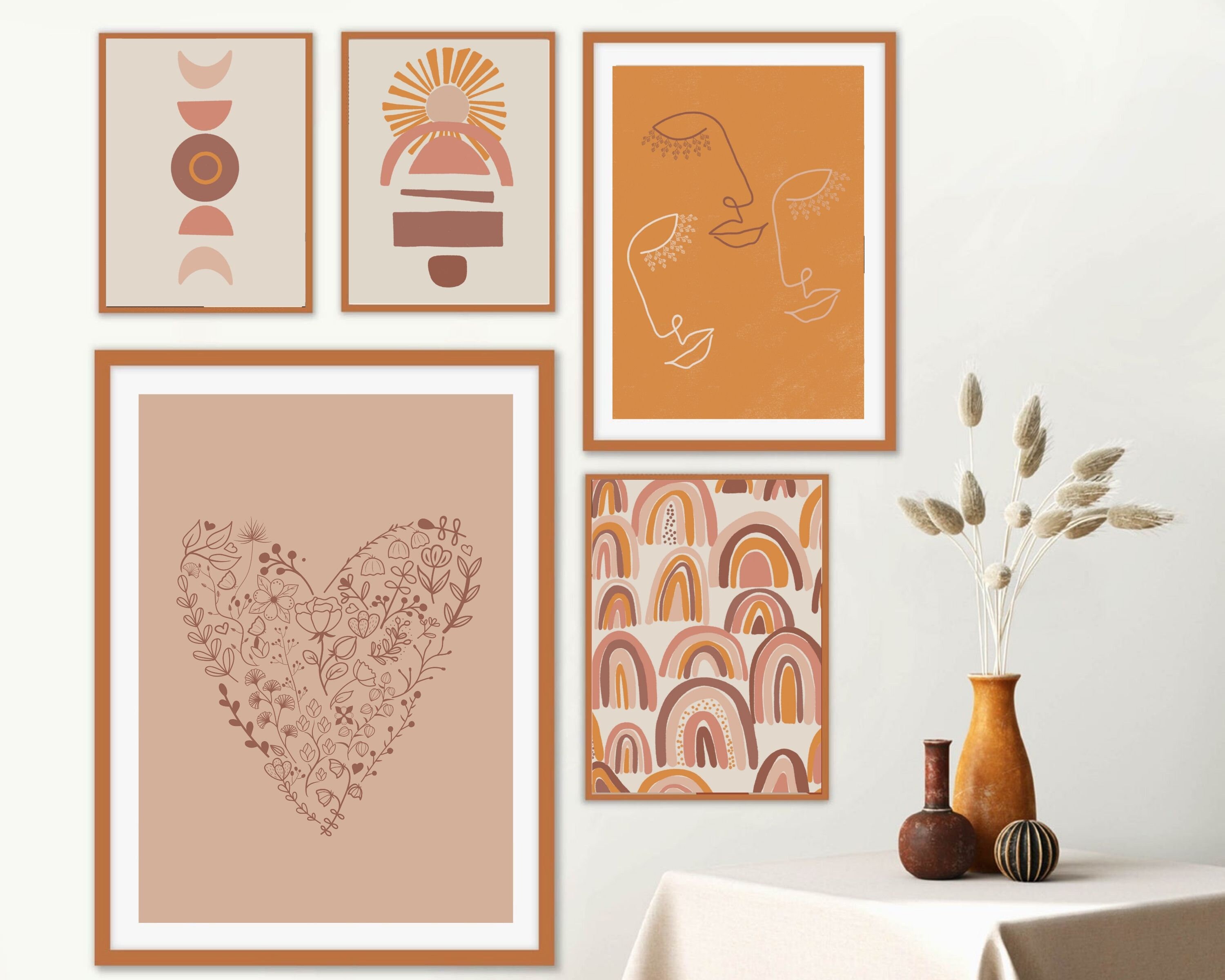 Boho Wall Decor | Digital Download | Large Wall Art | Minimalist Art ...
