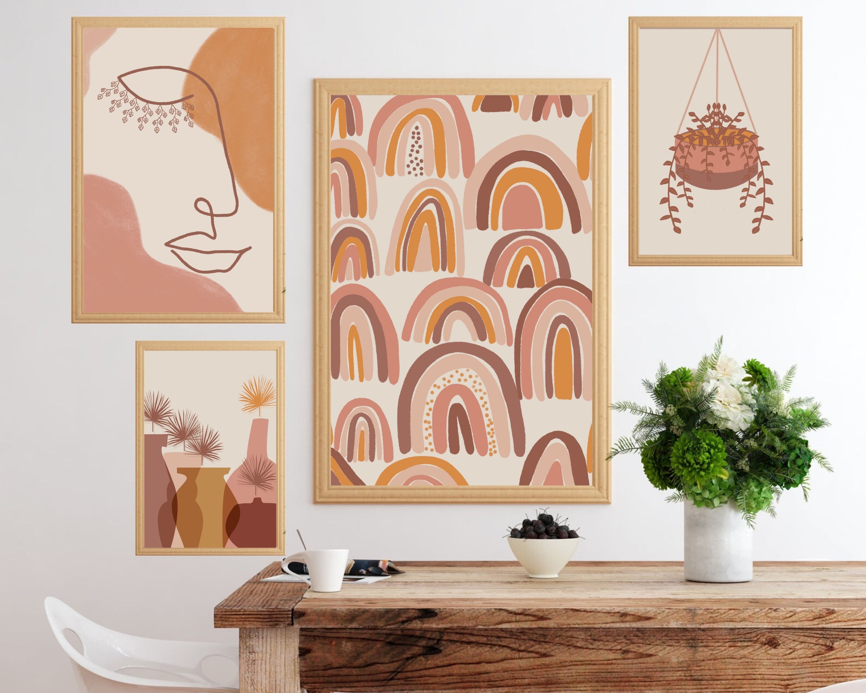 Boho Wall Decor | Digital Download | Large Wall Art | Minimalist Art ...