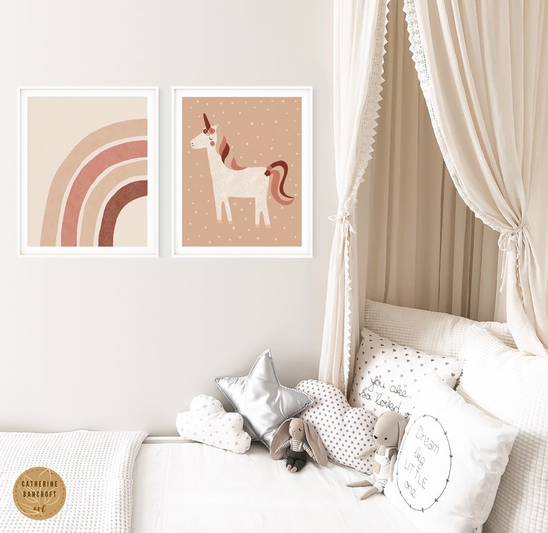 Unicorn Boho Nursery Printable Wall Art Nursery Decor | Etsy