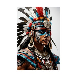 Aztec Warrior3, Aztec eagle warrior art, Aztec warrior art, Aztec warrior print, Aztec jaguar warrior art, Aztec warrior art décor, mexico p