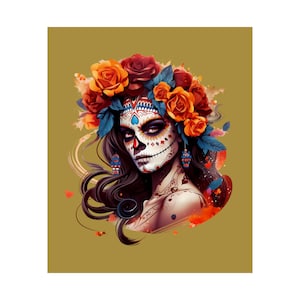 catrina4 poster, Fine mexican Art, Home Decor, day of dead, dia de los muertos, mexican art wall, catrina art print, mexican culture,