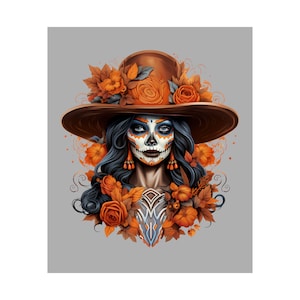 catrina2 Posters, mexican culture, day of the dead, halloween, mexican wall art, mexican decor, dia de muertos, altar de muertos, wall art