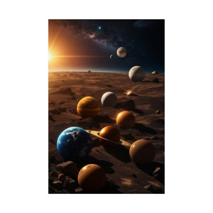Solar System, solar system poster, kids solar system, solar system art, solar system decor, space wall decals, astronomy gift